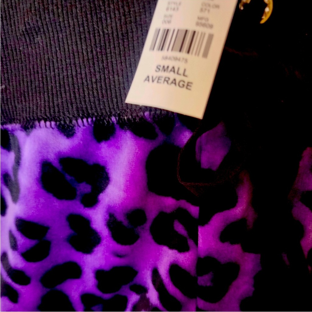 NY&C VELOUR PURPLE ANIMAL PRINT LOUNGE PANT